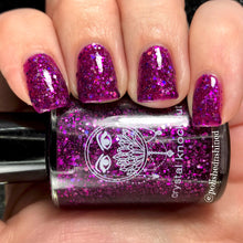 purple pink fuchsia glitter nail polish crystal knockout booya bikini slammin' 90s