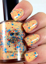 orange yellow peach glitter nail polish crystal knockout brigid's canaries