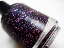 dark purple glitter holo polish crystal knockout ceremony of spells