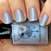 light blue holographic nail polish