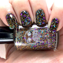 rainbow holo glitter topper purple gold blue crystal knockout divine disco