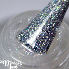 white shimmer glitter nail polish crystal knockout elysian afterlife greek underworld