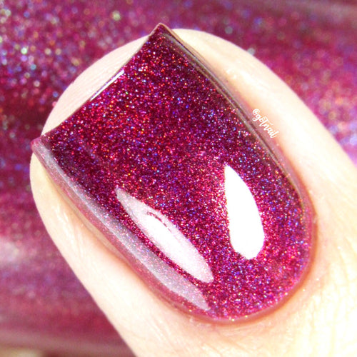 pink fuchsia holo nail polish crystal knockout festival of fate