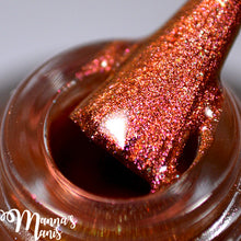 orange red copper multichrome nail polish crystal knockout hell hound greek underworld