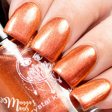 orange red copper multichrome nail polish crystal knockout hell hound greek underworld