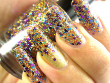 rainbow holo glitter topper purple gold blue crystal knockout divine disco