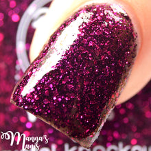 pink black fuchsia glitter jelly nail polish crystal knockout night nyx greek underworld