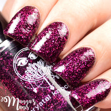 pink black fuchsia glitter jelly nail polish crystal knockout night nyx greek underworld