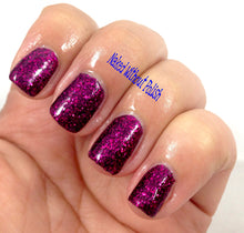 pink black fuchsia glitter jelly nail polish crystal knockout night nyx greek underworld