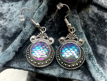 Blurple Mermaid Scale Earrings