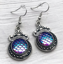 Blurple Mermaid Scale Earrings