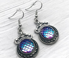Blurple Mermaid Scale Earrings