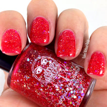 red jelly glitter holo nail polish crystal knockout they call me mimi