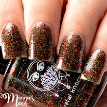 black gold red glitter nail polish crystal knockout throne of hades