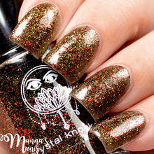 black gold red glitter nail polish crystal knockout throne of hades