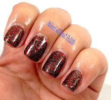 black gold red glitter nail polish crystal knockout throne of hades