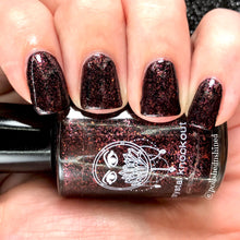 dark red burgundy flakies nail polish crystal knockout twisted masquerade