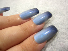 blue thermal color changing nail polish crystal knockout velvet rain