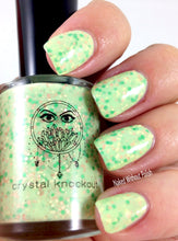 light green crelly glitter nail polish crystal knockout vesna's alligators