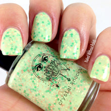 light green crelly glitter nail polish crystal knockout vesna's alligators