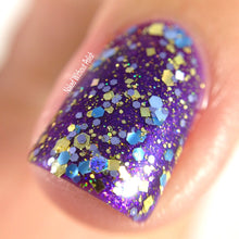 gold periwinkle blue glitter nail polish crystal knockout young king storyteller magic