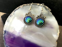 Azure Aqua Mermaid Scale Earrings