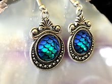 Azure Aqua Mermaid Scale Earrings