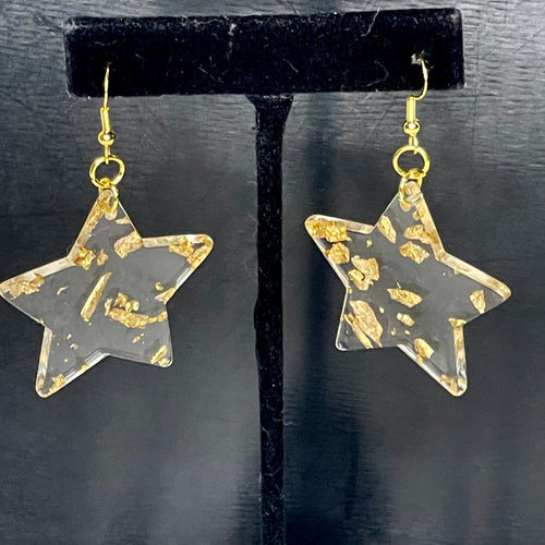 Starry Eyed Gold Foil Earrings